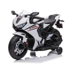 Giocattolo Moto Elettrica Per Bambini Honda Cbr1000Rr 12 Volt Bianco Sport One