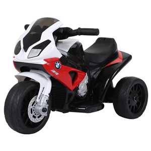 Giocattolo Moto Elettrica Per Bambini Bmw S1000Rr Ufficiale, 3 Ruote Con Luci E Suoni Realistici, Rosso HomCom