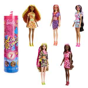 Giocattolo Barbie - Color Reveal Serie Dolci Frutti bambola profumata con 7 sorprese cambia-colore e accessori Barbie