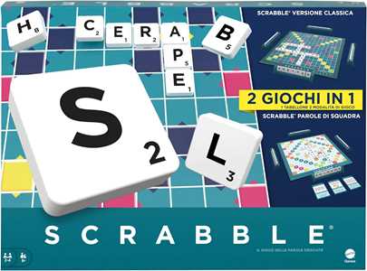 Giocattolo Mattel Games Scrabble - Il gioco da tavolo delle parole, nuova versione con doppio tabellone e modalità Parole di Squadra Mattel