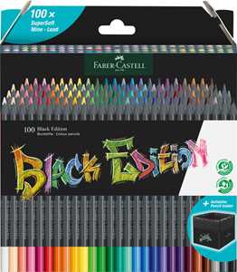 Cartoleria Astuccio cartone da 100 matite colorate triangolari Black Edition Faber-Castell