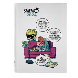 Cartoleria Diario Smemo 16 mesi, 2024, Green Balloon Special Edition - Soggetto Dano - 13 x 17,7 cm Smemoranda