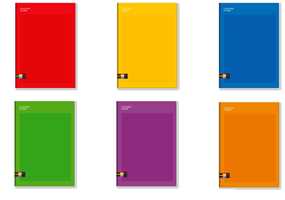 Cartoleria Spiral Maxi 160/80 Colour Code Rainbow Colorful, 5 M - Quadretti grandi 5 mm 22 x 29,5 cm Colour Code
