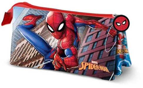 Cartoleria Spiderman Streets Astuccio Portatutto Triplo, Multicolore Karactermania Karactermania