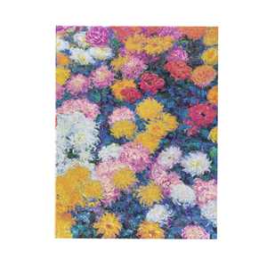 Cartoleria Diario taccuino a copertina rigida Paperblanks, Bianco, Ultra, I Crisantemi di Monet, 17,5 x 23 cm Paperblanks