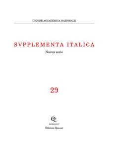 Libro Supplementa italica. Nuova serie. Nuova ediz.. Vol. 29 