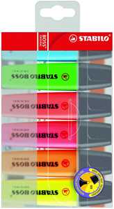 Cartoleria Evidenziatore - STABILO BOSS ORIGINAL - Astuccio da 6 - Colori assortiti STABILO